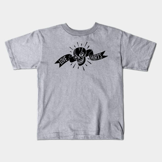 LOVE HURTS Kids T-Shirt by MatthewTaylorWilson